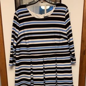Lane Bryant Blue, Black and White dress